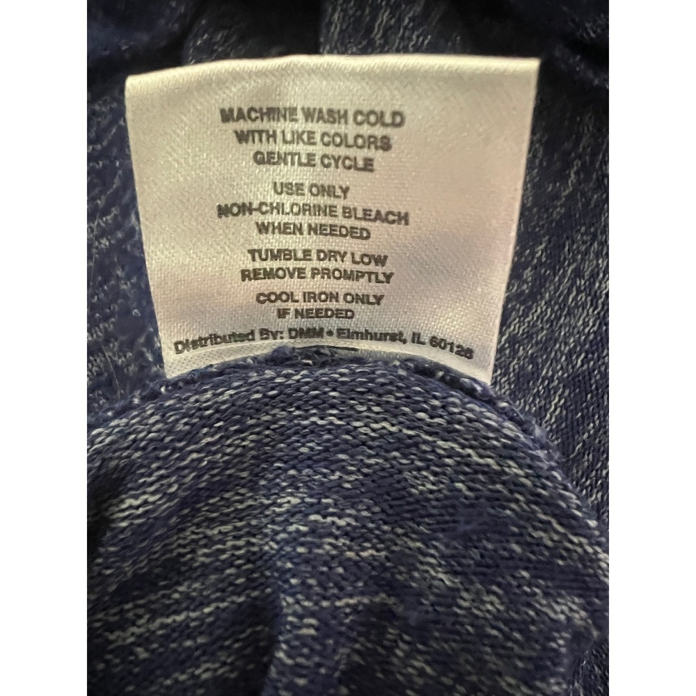 Hello Mello Carefree Threads Flyaway Cardigan Womens XL Blue Marl Travel Pouch - Picture 12 of 13